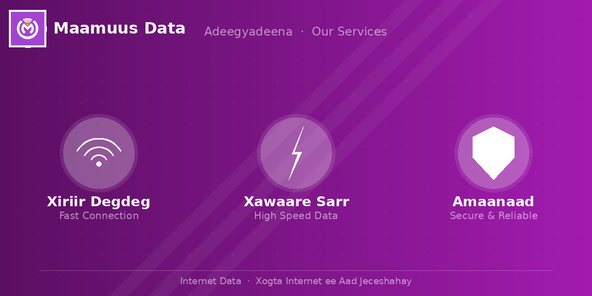 Maamuus Data · Adeegyadeena